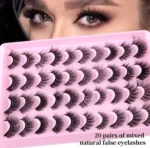 20 pairs Fluffy Wispy Curly Natural Volume Thick Faux Mink Lashes