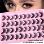 20 pairs Fluffy Wispy Curly Natural Volume Thick Faux Mink Lashes