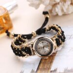 Luxury Stylish Girls Analog Handmade Braided Bracelet Watch Thread Knitted Weaved Strap Women Dress Casual Watches