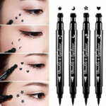 Convenient Makeup Cat Eye Wing Eyeliner Stamp Hearts Stars Shapes Face Stamps Eyeliner Pen Set - Image 5