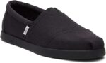 TOMS Black Canvas Slip-On Shoes for Women - Men - Comfortable Casual Loafers - Lightweight & Breathable - Image 4