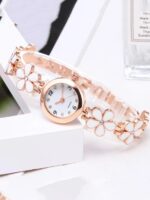 Mori Small Dial Petal Bracelet Watch Korean Version Simple and Compact All Cute Small Fresh Quartz Watch - Image 5