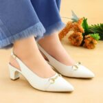 Metro Women Block Heel Slingback Shoes High Quality Buckle Decorated Heeled Pumps for Women - Image 2
