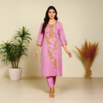 2 Piece Cotton Embroidered Suit for Women Soft Fabric, Fancy Design, Unstitched for Custom Fit - Image 2