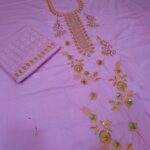 2 Piece Cotton Embroidered Suit for Women Soft Fabric, Fancy Design, Unstitched for Custom Fit - Image 3