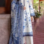 Unstitched Printed Embroidered Lawn 3-Piece Suit