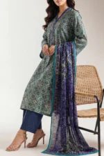 Unstitched Printed Lawn 3-Piece Suit - Image 2