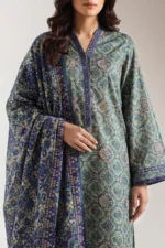 Unstitched Printed Lawn 3-Piece Suit