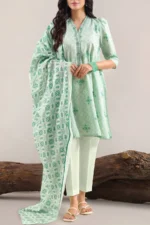 Unstitched Printed Lawn 3-Piece Suit - Image 3